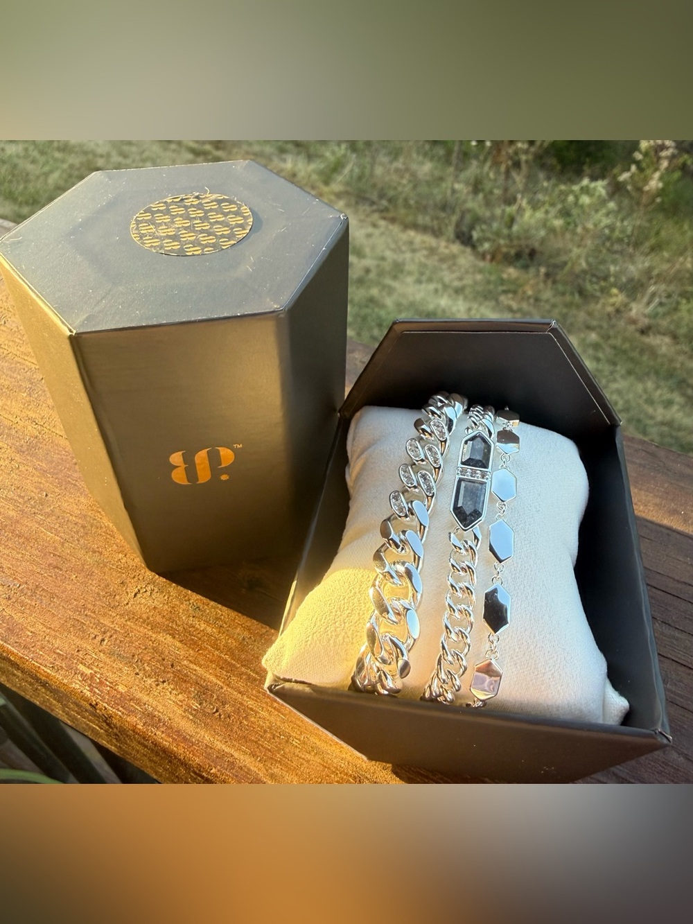 Bomb Party Luxe Layers Bracelet RBP8073 DonIt For You Black Ice Crystal New
